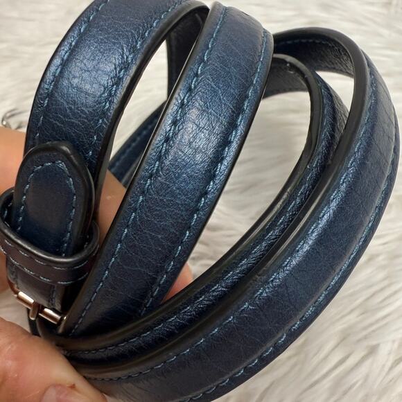 COACH Blue Metallic Replacement Crossbody Strap - Picture 6 of 9